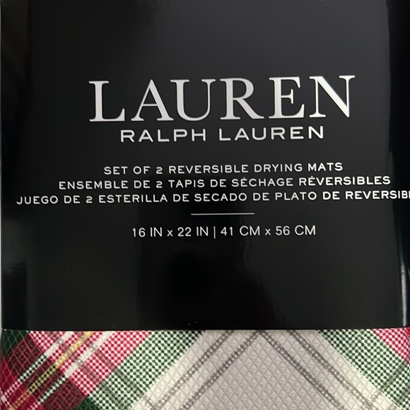 NWT Lauren Ralph Lauren Set of 2 Reversible Drying Mats 16 In x 22 In - Picture 2 of 5